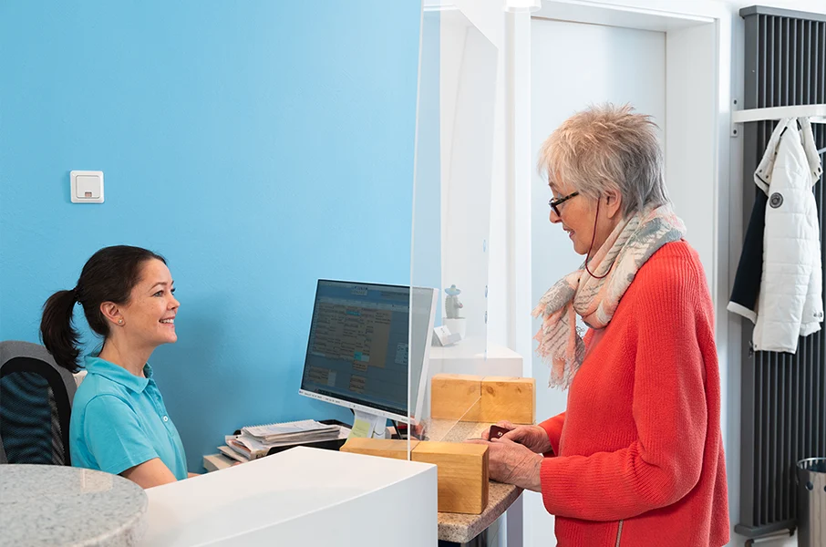 Patientenannahme Empfangsbereich